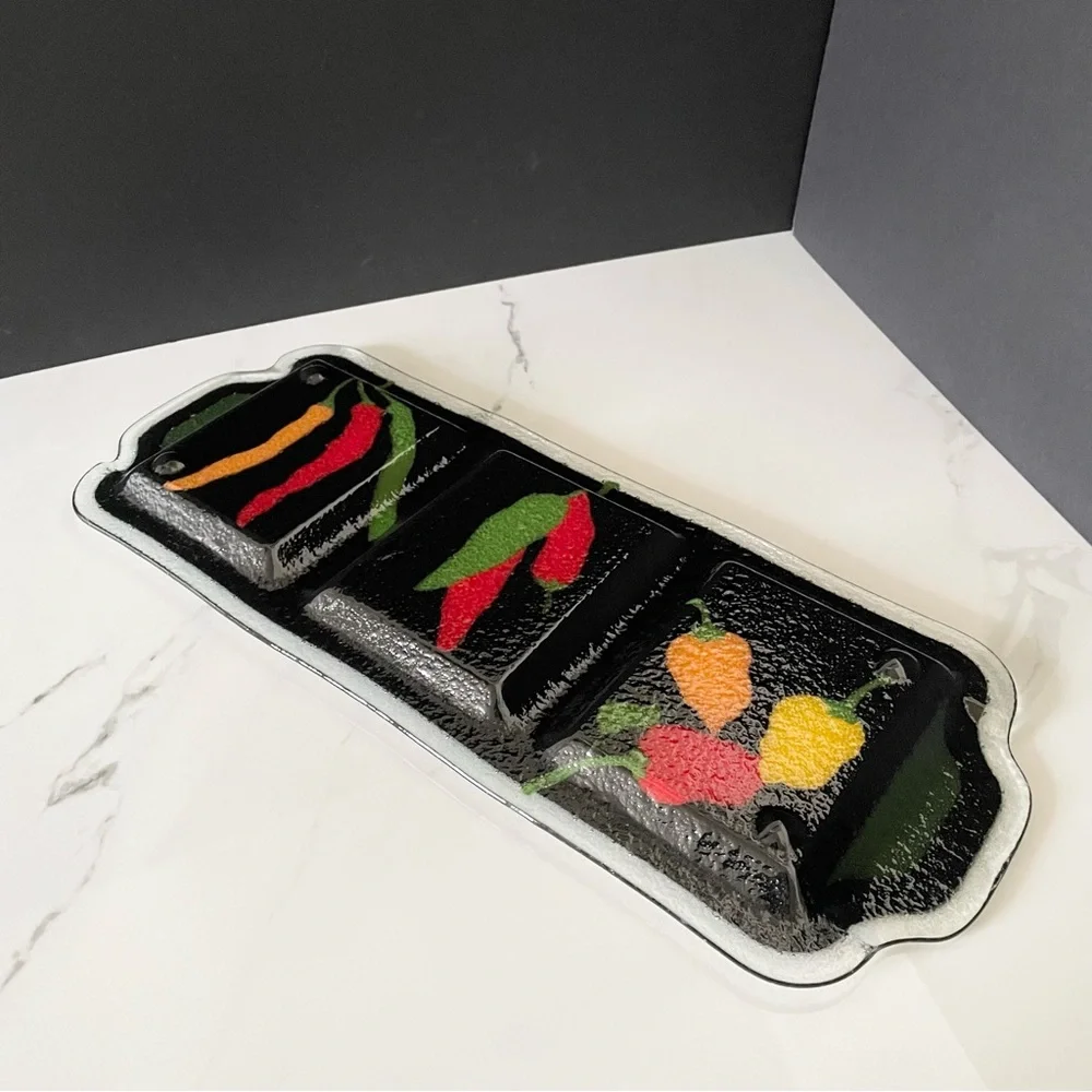 Chili Pepper Three Part Server by Peggy Karr